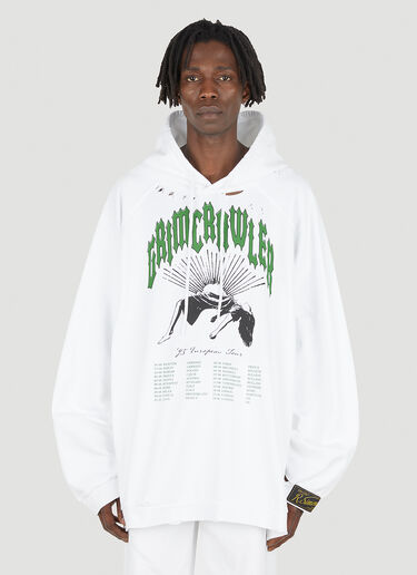Grimcrawler Hooded Sweatshirt Raf Simons Grimcrawler Hooded Sweatshirt White raf0148003