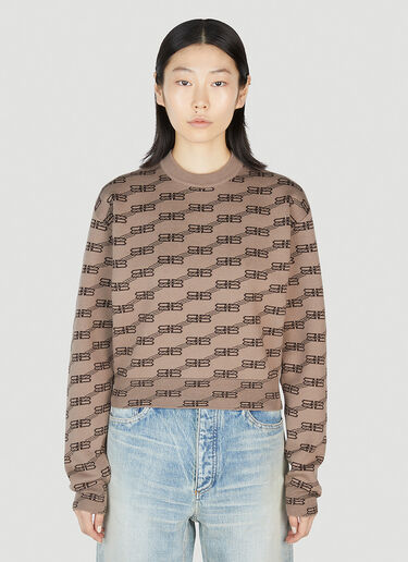 Balenciaga BB Monogram Sweater Beige bal0251013
