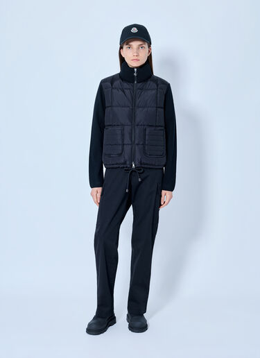 LN-CC® - Moncler: Padded Zip Vest - Black Moncler Padded Zip Vest Black mon0266043