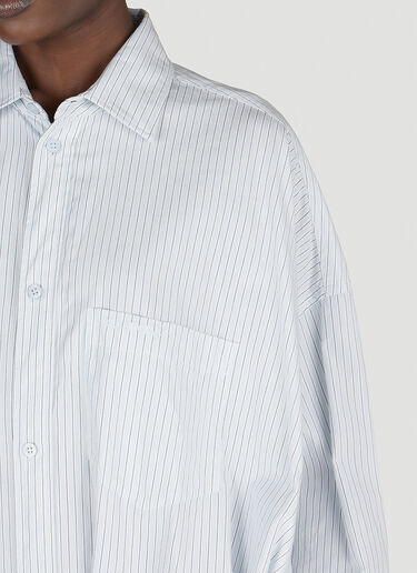 Balenciaga Double Pin-Stripe Shirt Light Blue bal0254020