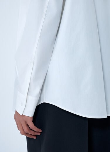 MM6 Maison Margiela Cotton Poplin Button-Down Shirt White mmm0163015