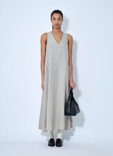Max Mara Loose Linen Dress Beige max0260009