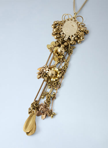 Dries Van Noten Intricate Pendant Necklace Gold dvn0266045