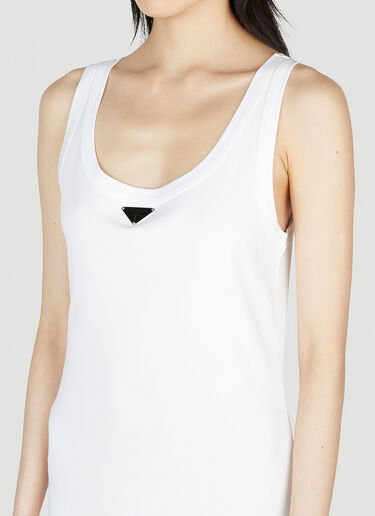 Prada Jersey Tank Maxi Dress White pra0253006