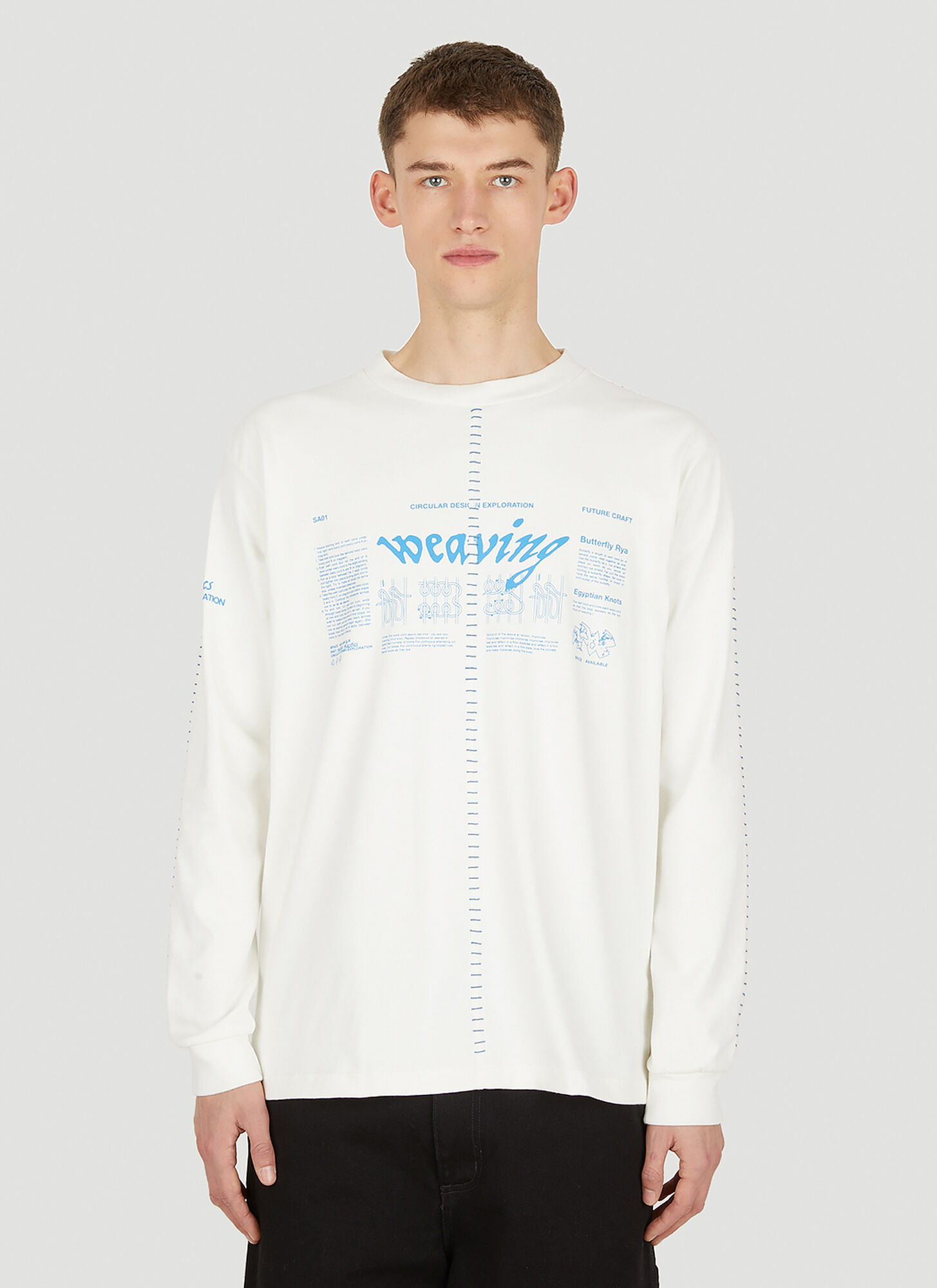 Space Available Artisan Weaving T-shirt Unisex White