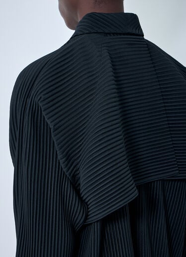Homme Plissé Issey Miyake Pleated Button-Up Jacket Black hmp0164005