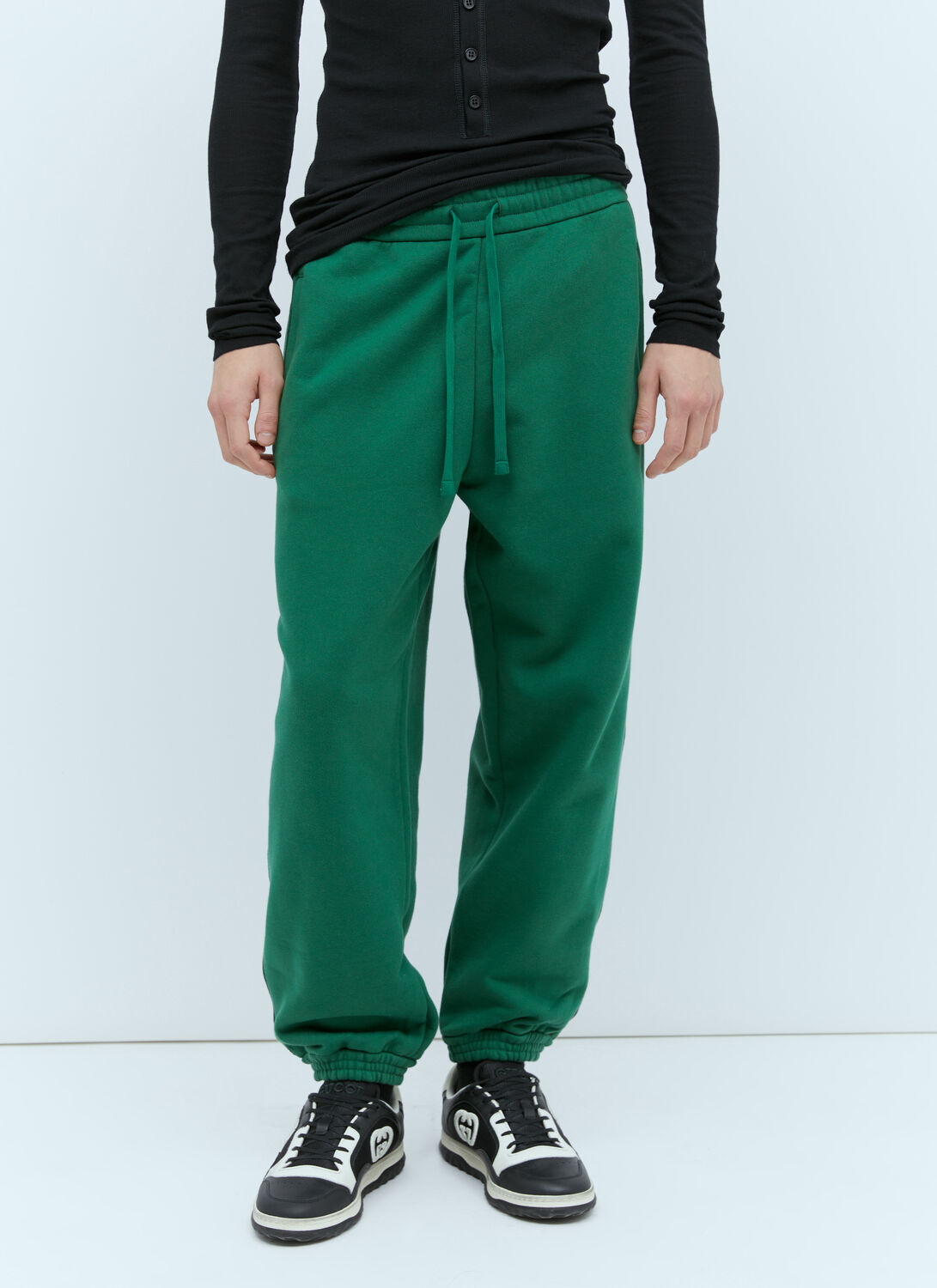 Gucci Web Track Trousers In Green