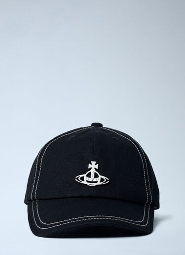 Logo Motif Baseball Cap Vivienne Westwood Logo Motif Baseball Cap Black vvw0162009