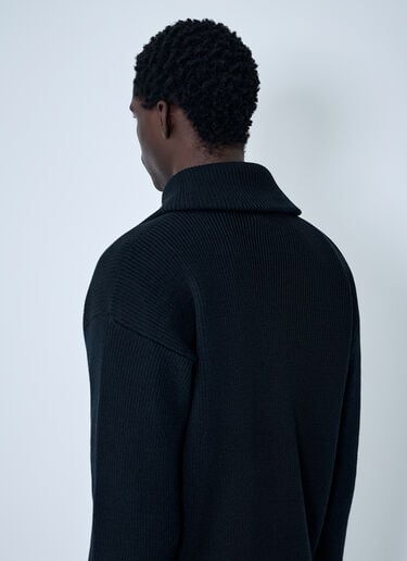 Wool Half-Zip Sweater Lemaire Wool Half-Zip Sweater Black lem0162014