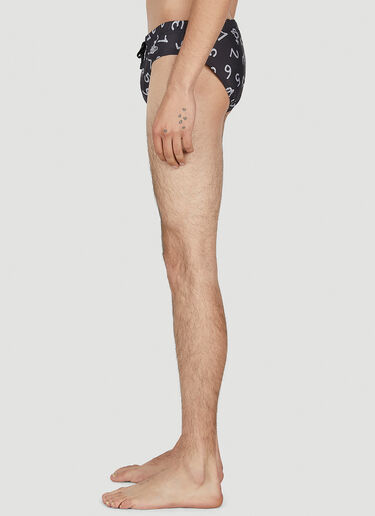 Numerical Print Swim Briefs Vivienne Westwood Numerical Print Swim Briefs Black vvw0152004