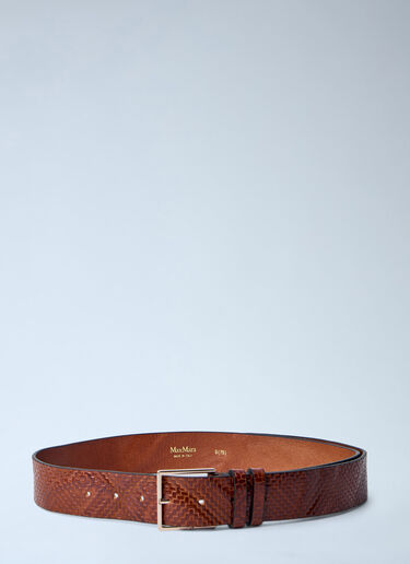 Braided Leather Belt Max Mara Braided Leather Belt Brown max0264043