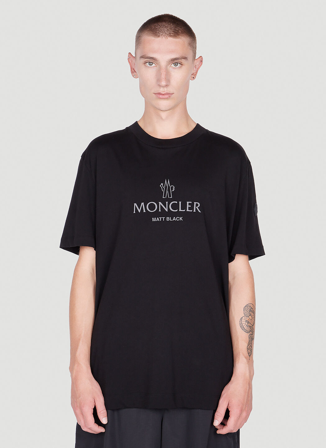 Moncler Men s Logo Print T Shirt in Black LN CC