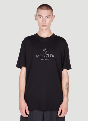 Moncler 徽标印花 T 恤 黑色 mon0151008