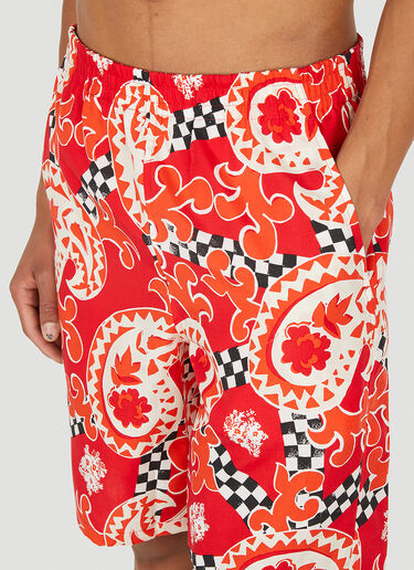 NOMA Crossed Paisley Summer Shorts Red nma0148002