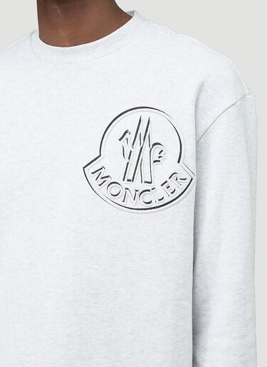 Moncler Crewneck Logo Sweatshirt White mon0144044