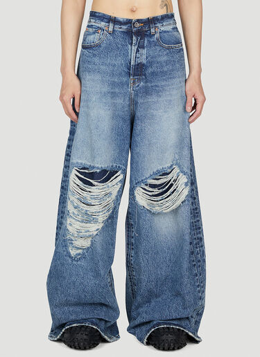 VETEMENTS Distressed Baggy Jeans Blue vet0151002
