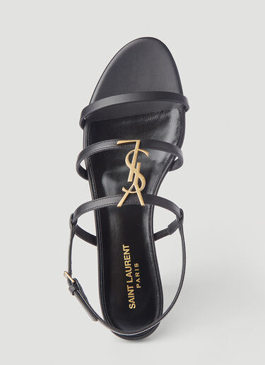 Saint Laurent Cassandra Sandals Black sla0243130