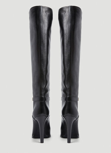 Saint Laurent Diane Leather Boots Black sla0253078