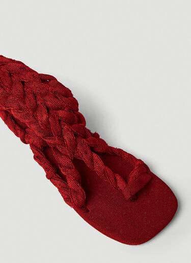 Isa Boulder Knit Boot Sandals Red isa0249018