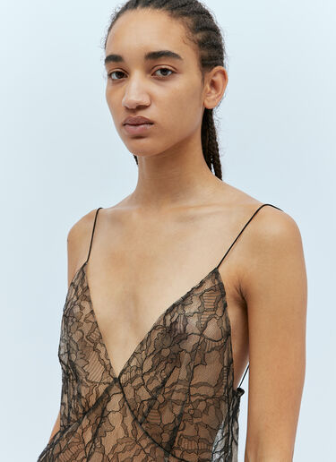KHAITE Grisella Lace Top Black kha0253010