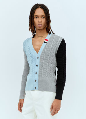 Thom Browne Cable Knit Cardigan Navy thb0156001