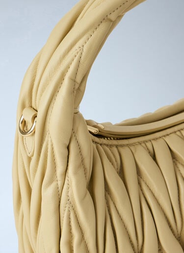 Miu Miu Wander Nappa Matelassé Hobo Bag Yellow miu0264200