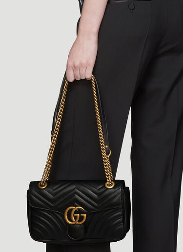 Gucci Small GG Marmont 2.0 Shoulder Bag Black guc0233057