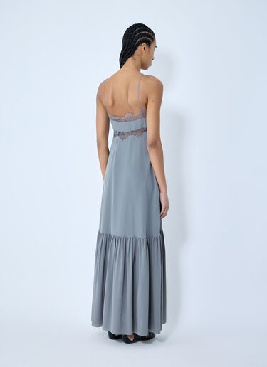 Chloé Maxi Silk Dress Grey chl0259002