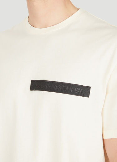 Alexander McQueen ロゴパッチTシャツ クリーム amq0150001