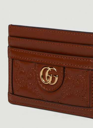 Gucci GG 菱格纹卡包 棕色 guc0251125