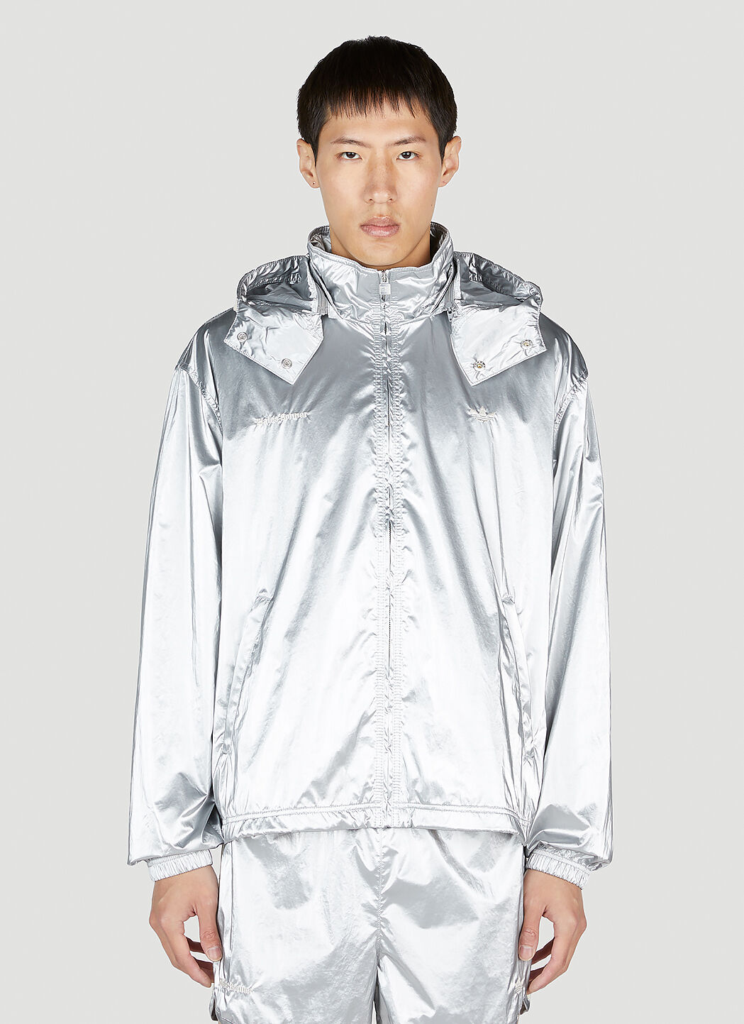 adidas x DINGYUN ZHANG Metallic Anorak Track Jacket Black ady0157001