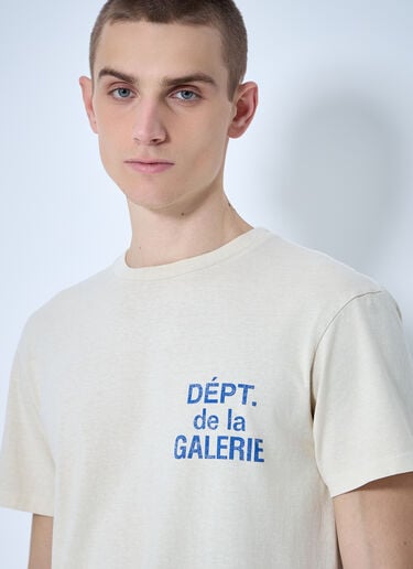 Gallery Dept. French Logo Print T-Shirt Cream gdp0160009