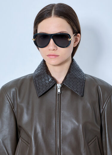 Bottega Veneta 아비에이터 노트 선글라스 검정 bov0265010