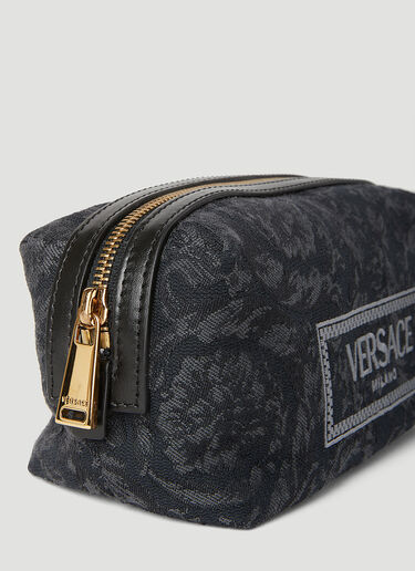 Versace 바로코 아테나 자카드 바니티 파우치 블랙 ver0255026