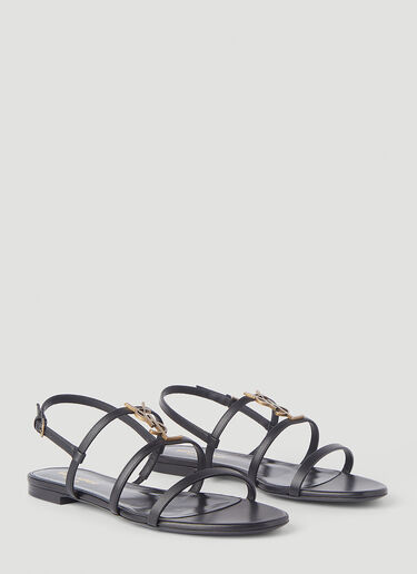 Saint Laurent Cassandra Sandals Black sla0243130