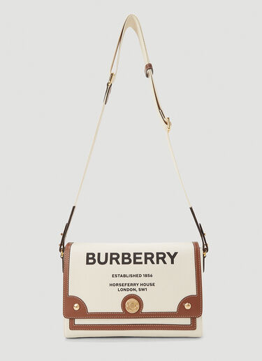 Burberry Note Canvas Shoulder Bag Beige bur0243108