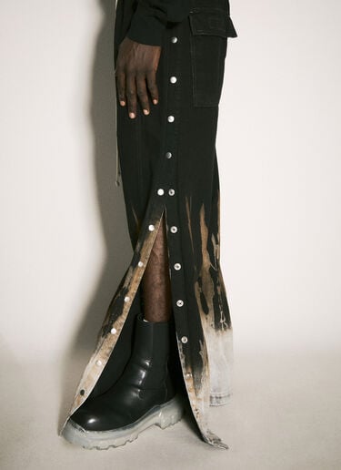 Rick Owens DRKSHDW Bleached Hem Jeans Black drk0158004