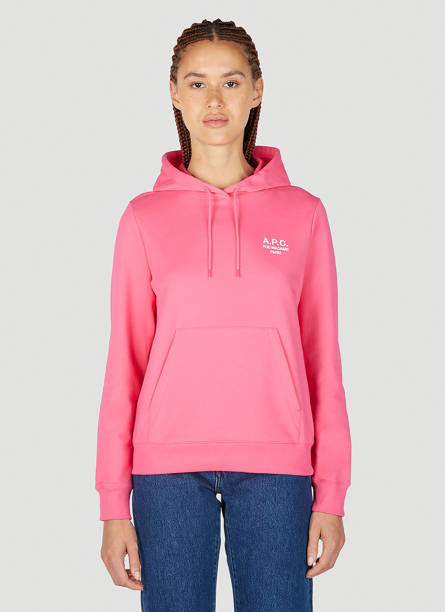 Shop Apc Manuela Hooded Sweatshirt In Pink