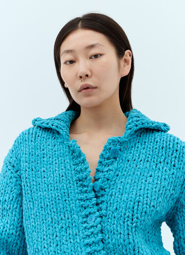 JW Anderson Chenille Cardigan Blue jwa0257012