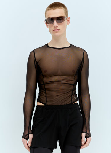 RUNNING ORDER Eden Mesh Bodysuit Black run0356006