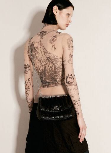 Balenciaga Monaco 迷你链带单肩包 黑色 bal0256028