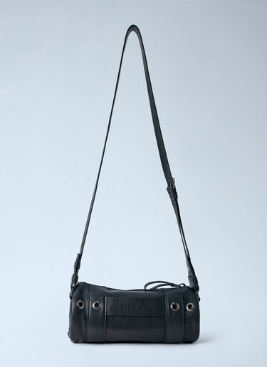 Prada 아일렛 디테일 가죽 실린더 백 검정 pra0163063