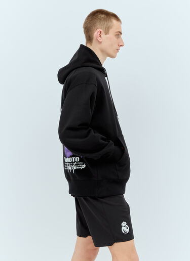 Y-3 x Real Madrid Logo Print Hooded Sweatshirt Black rma0156011
