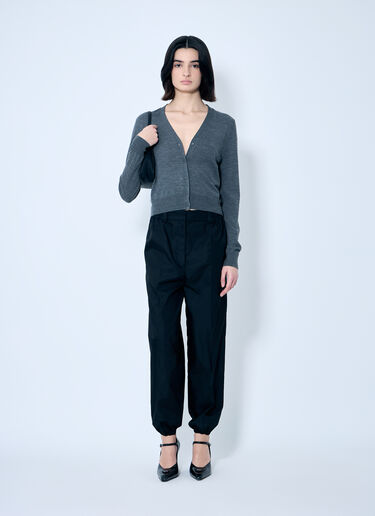 Prada Fine Wool Cardigan Grey pra0260010