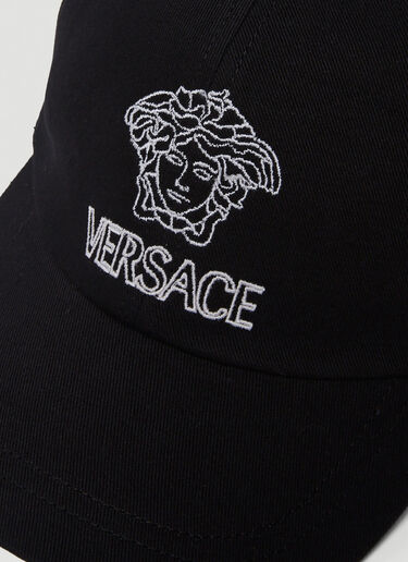 Versace メデューサ ロゴ ベースボールキャップ ブラック vrs0349001