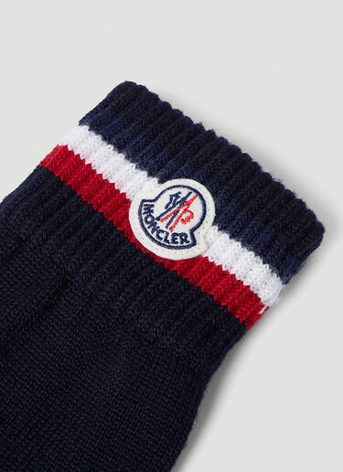 Moncler Tricolour Wool Gloves Navy mon0154040