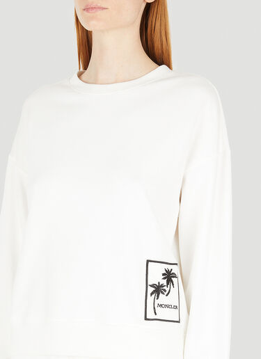 Moncler Palm Logo Sweatshirt White mon0248008