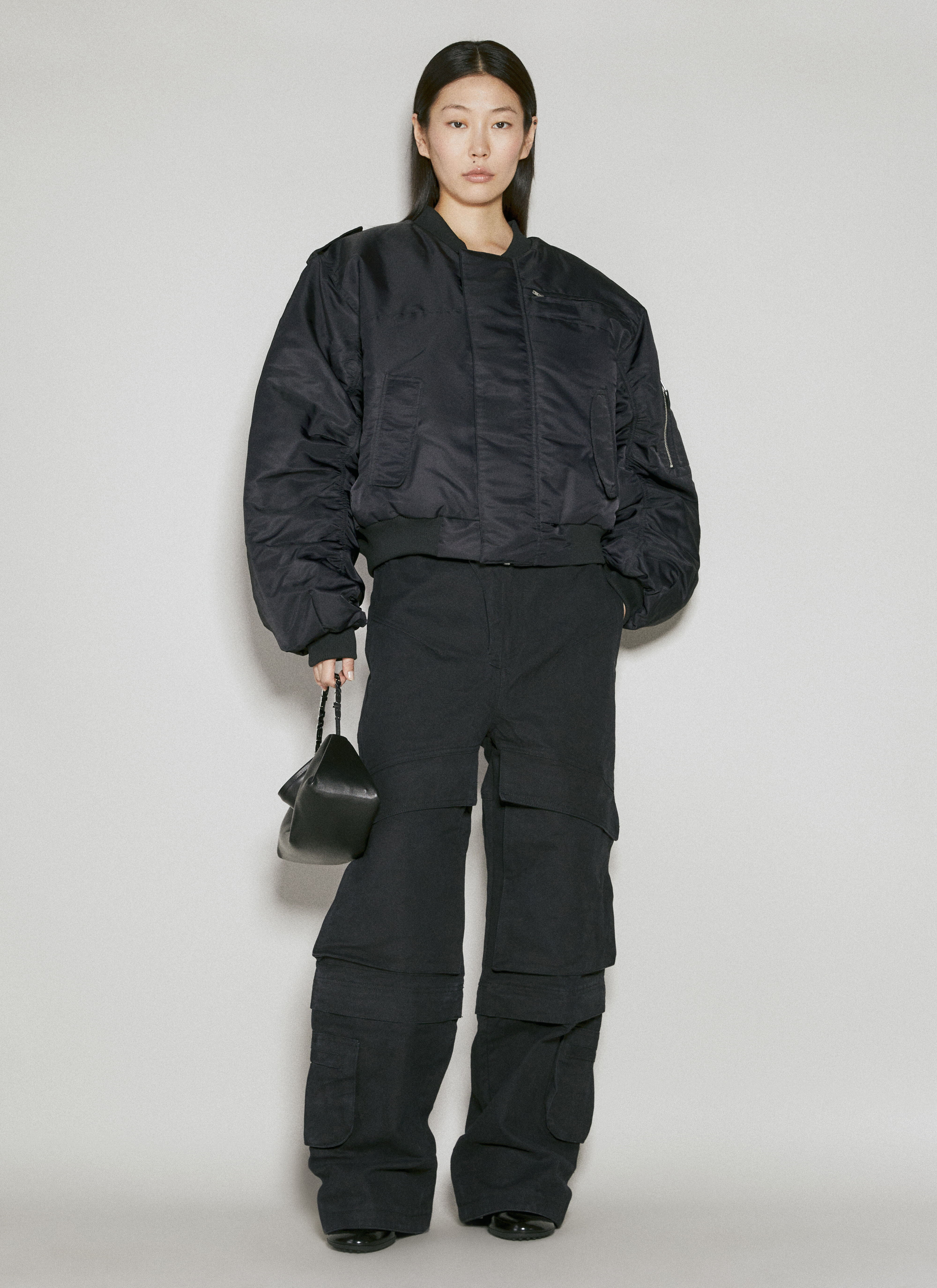 Space Available Hard Cargo Pants Black spa0354016