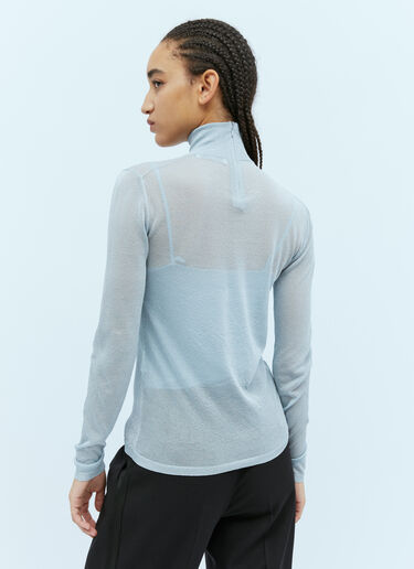 Max Mara 글리터 하이넥 스웨터 블루 max0254093