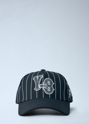 Y-3 Pinstripe Logo Baseball Cap Black yyy0364041